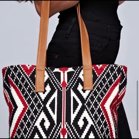 Last 1 NWT Aztec Handmade Carpet Tote Bag - Picture 7 of 10